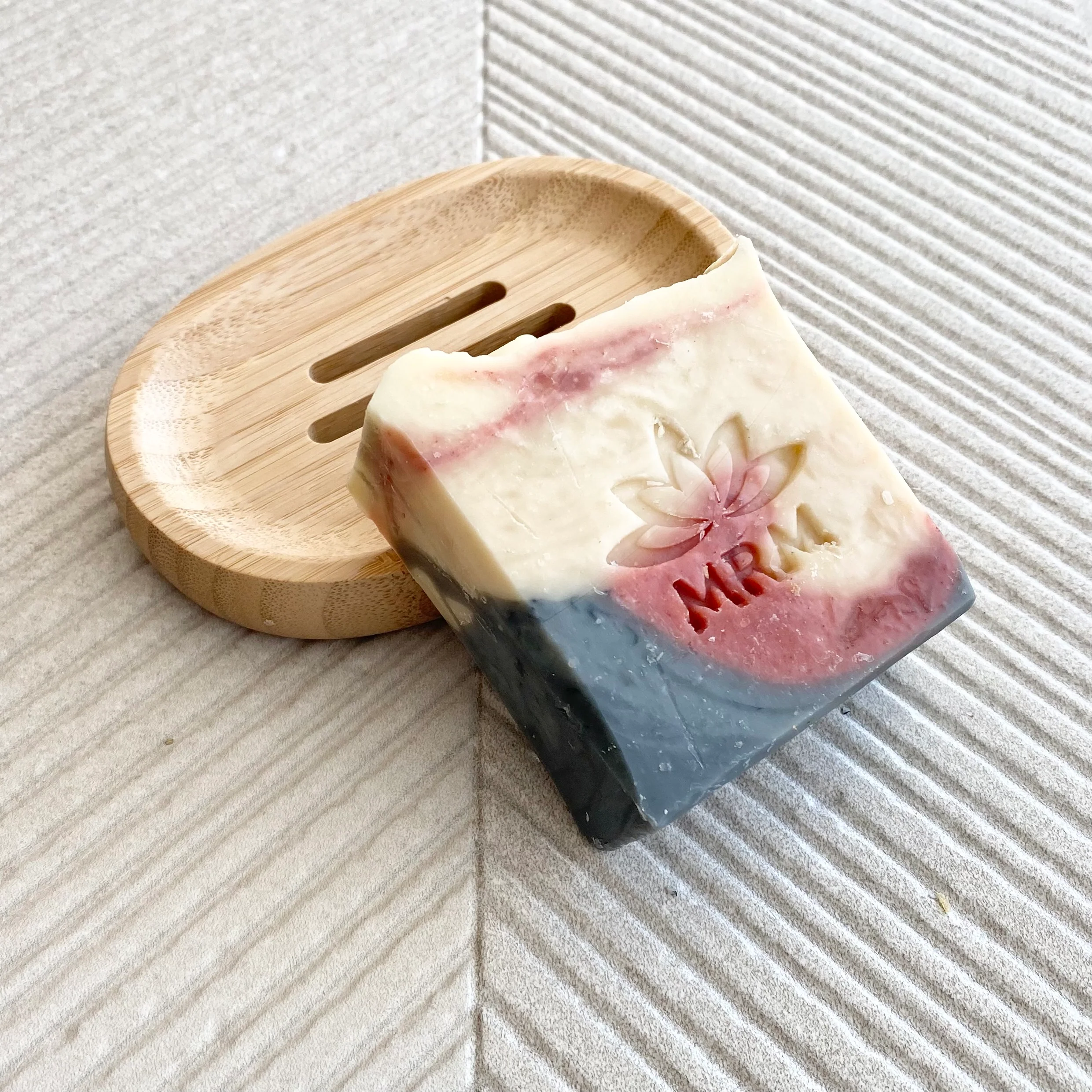 Lemon Myrtle and Rose Geranium Natural Soap Bar - Image 3