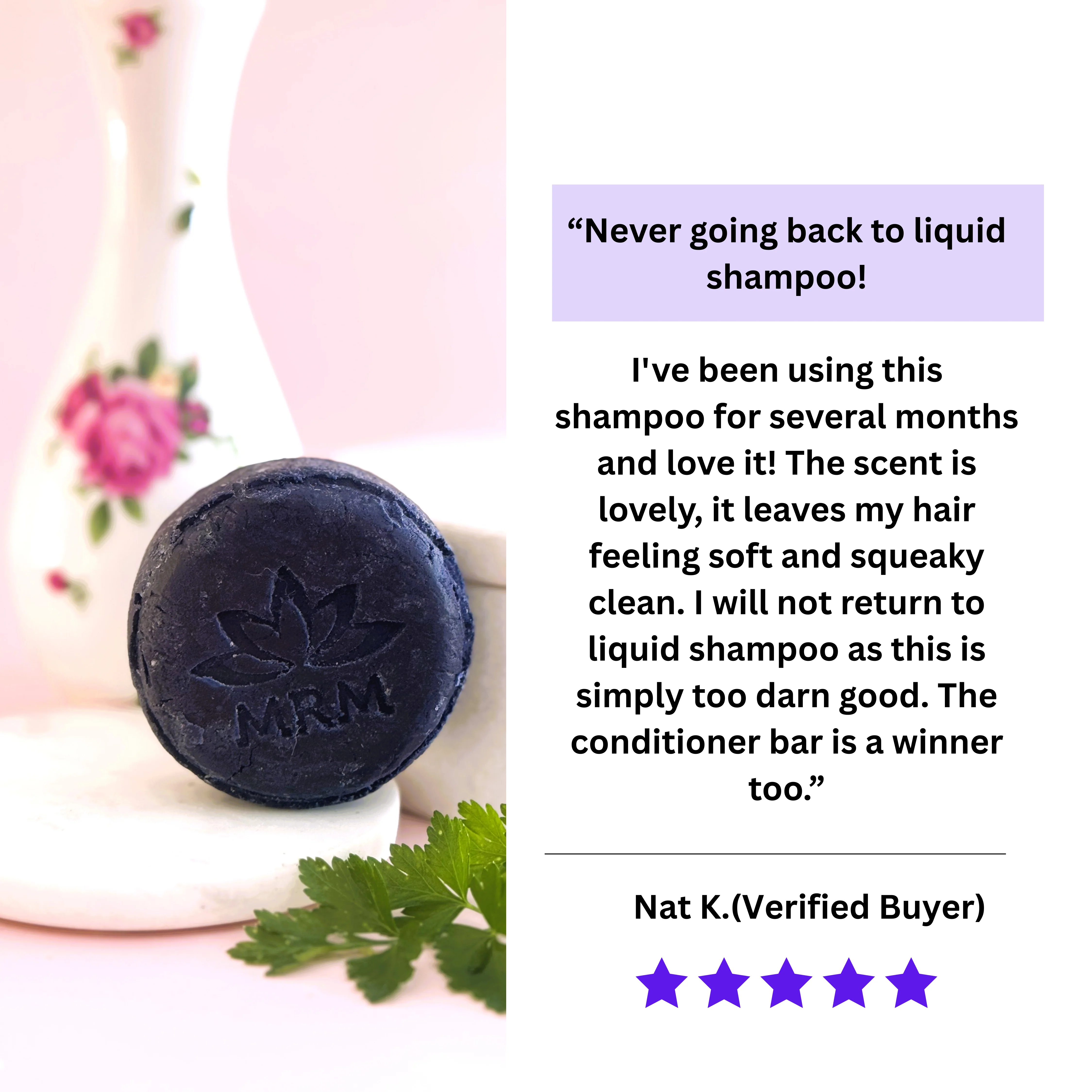 Purple Shampoo Bar - Black Cumin Seed and Lemon For Blonde and Grey Hair - Image 3