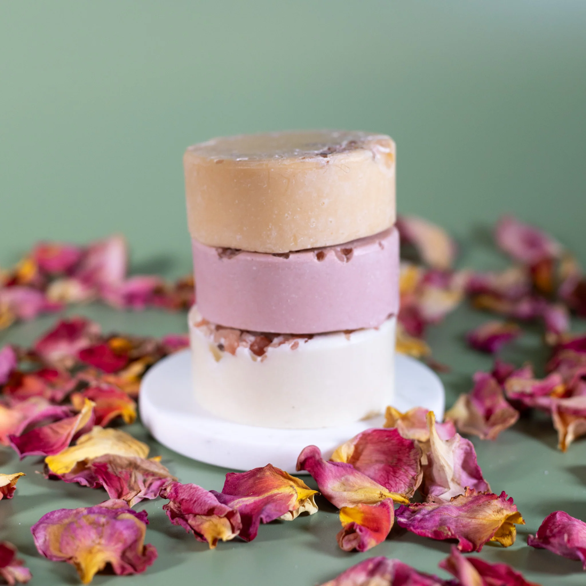 Lemon Myrtle & Rose Geranium Salt Body Bar - Image 3